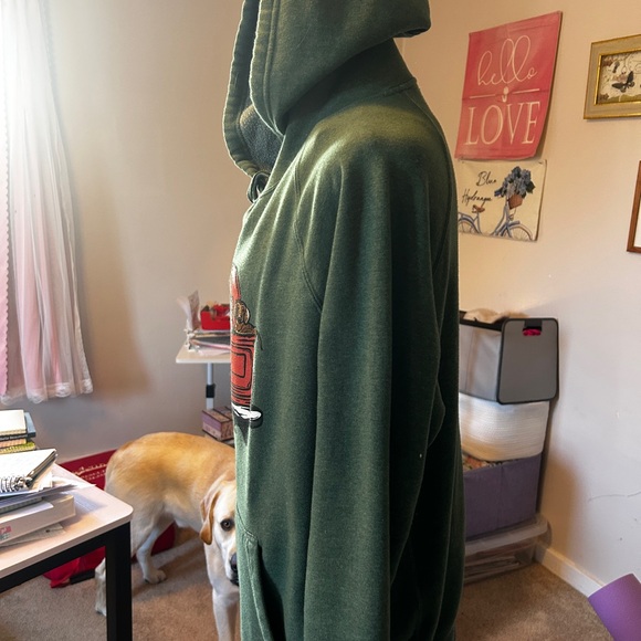 Twisted Fork Dogs in Red Truck Sweatshirt - Red and Green - Picture 6 of 6